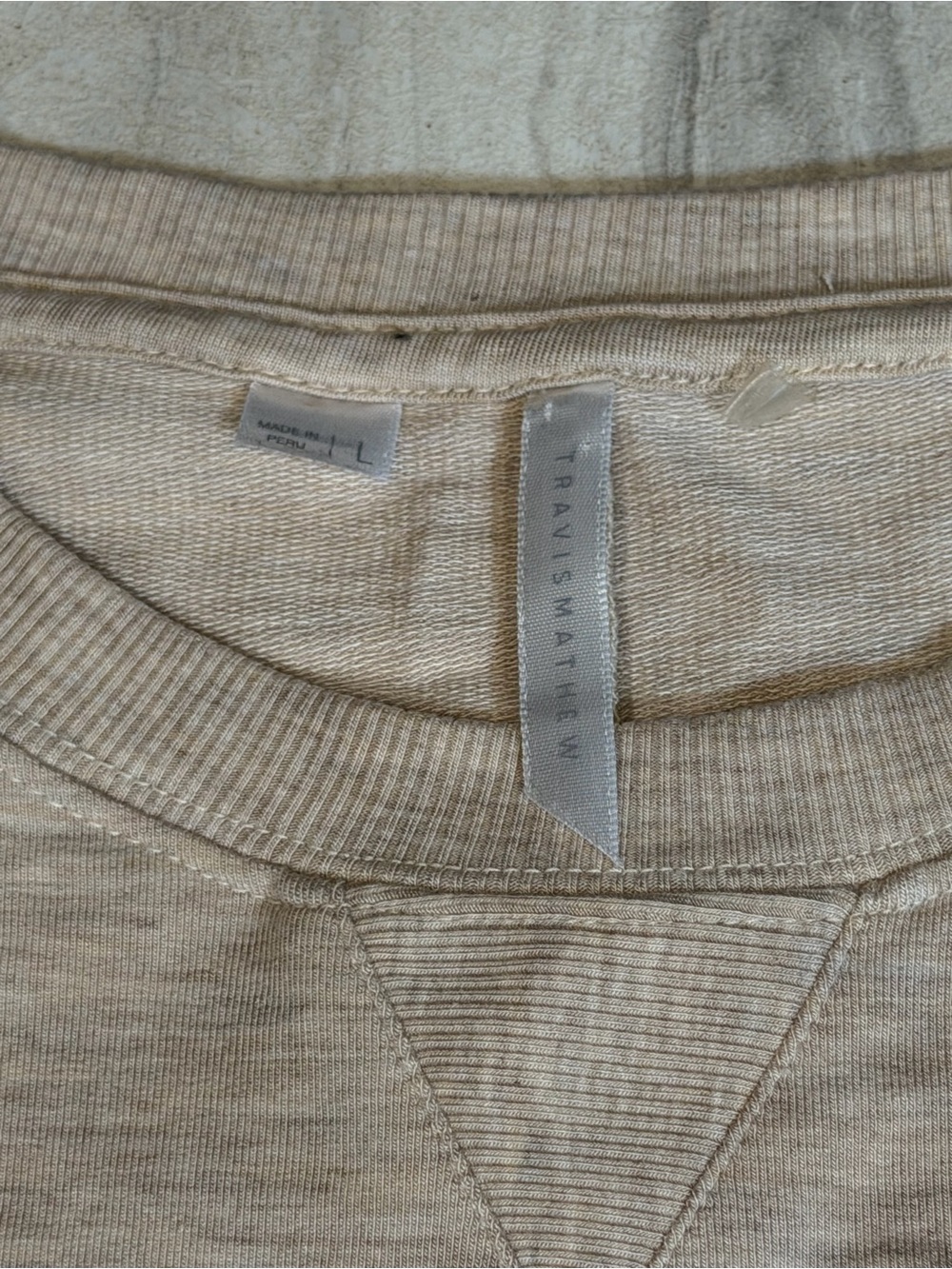 Travis Mathew Women's Lightweight Crewneck Sweatshirt - Cream - Picture 3 of 5